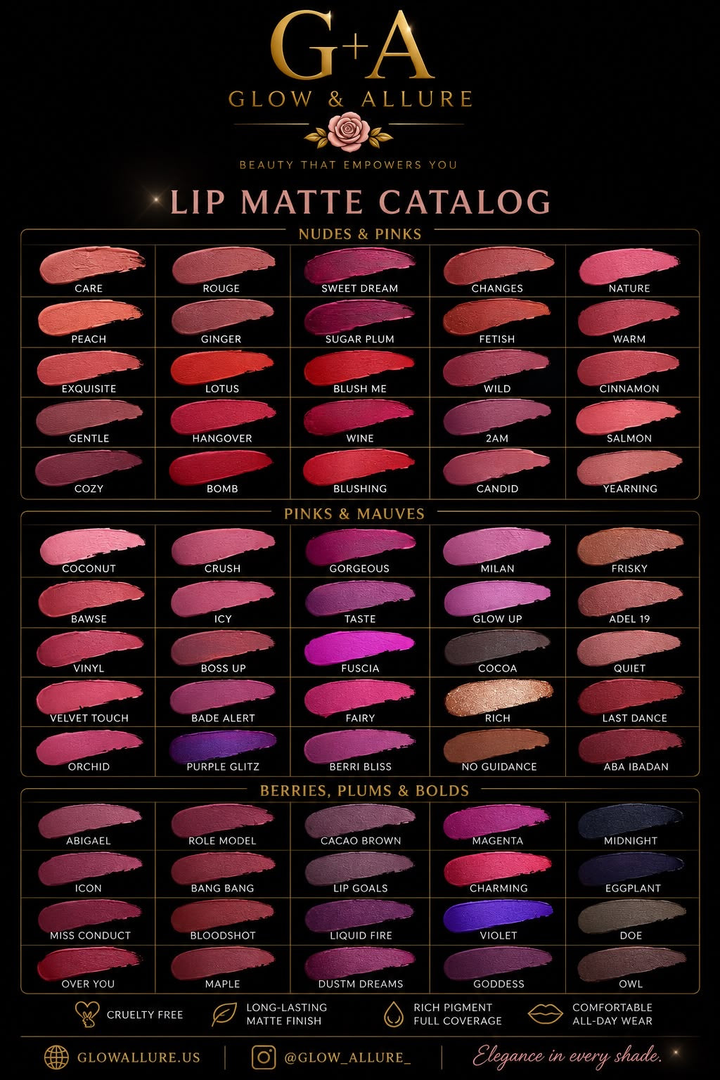 Glow & Allure Velvet Matte Lipstick