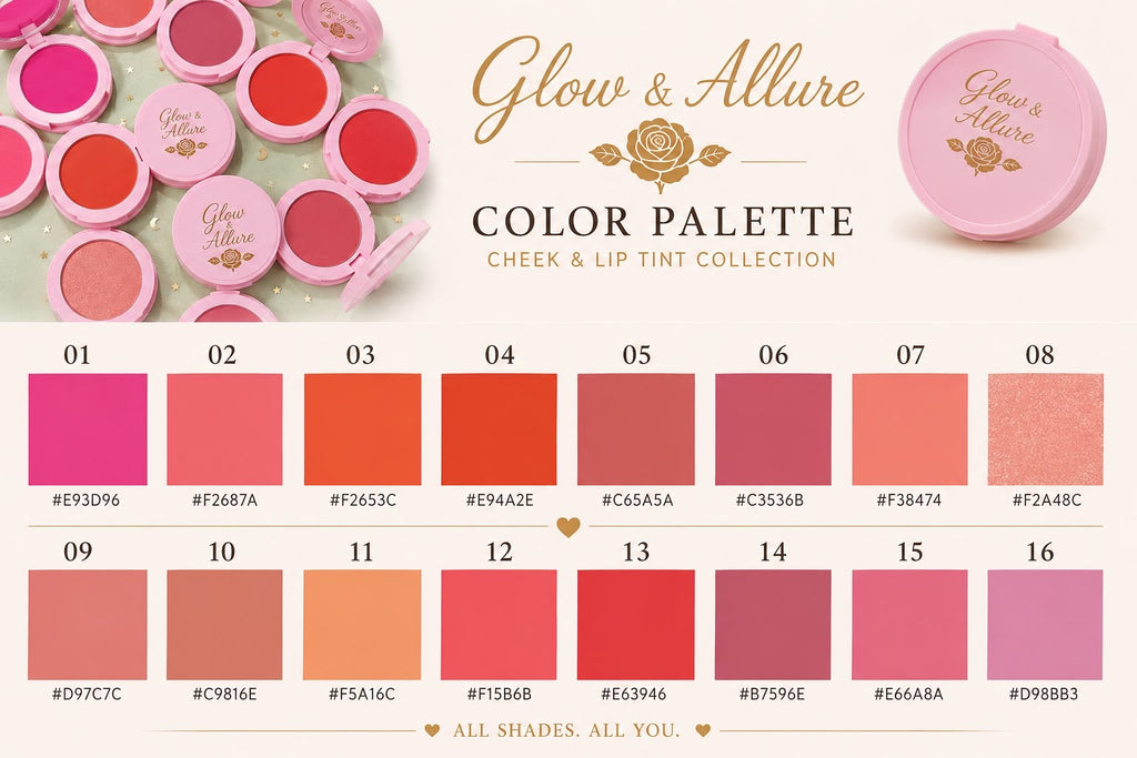 Glow & Allure Color Palette – Cheek & Lip Tint